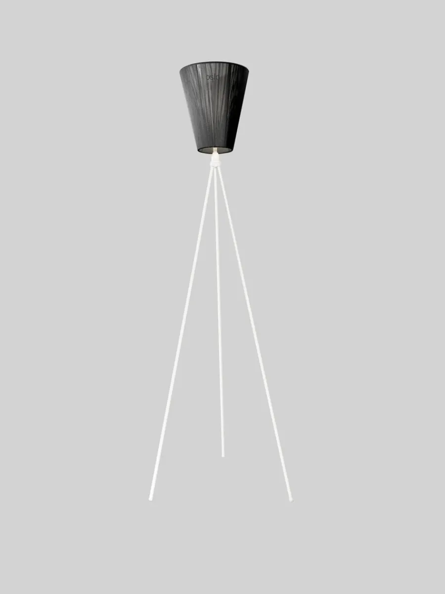 Best Northern Oslo Wood gulvlampe hvit med skjerm