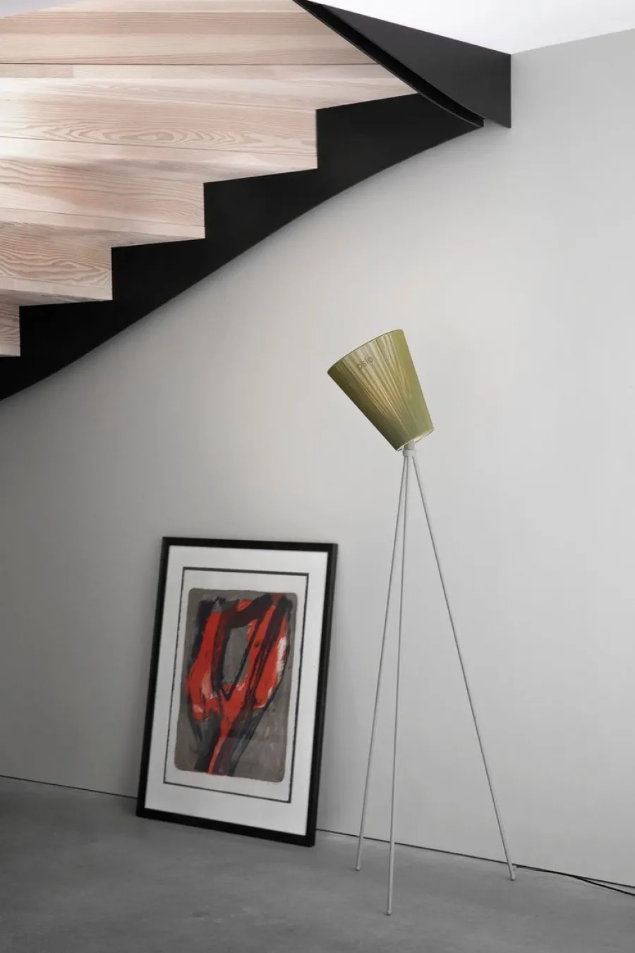 Outlet Northern Oslo Wood gulvlampe lysegrå med skjerm