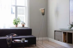 Outlet Northern Oslo Wood gulvlampe lysegrå med skjerm