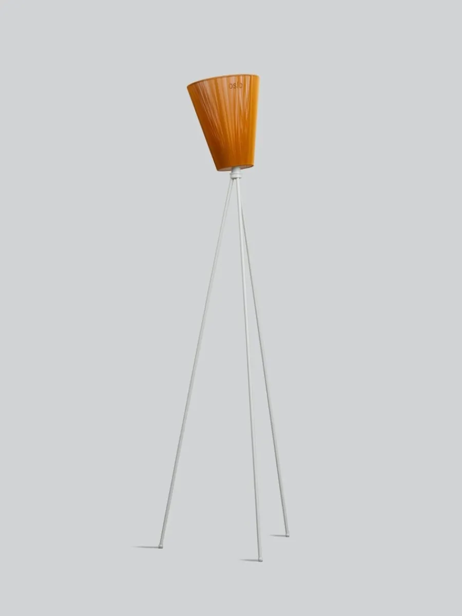Outlet Northern Oslo Wood gulvlampe lysegrå med skjerm