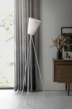 Outlet Northern Oslo Wood gulvlampe lysegrå med skjerm