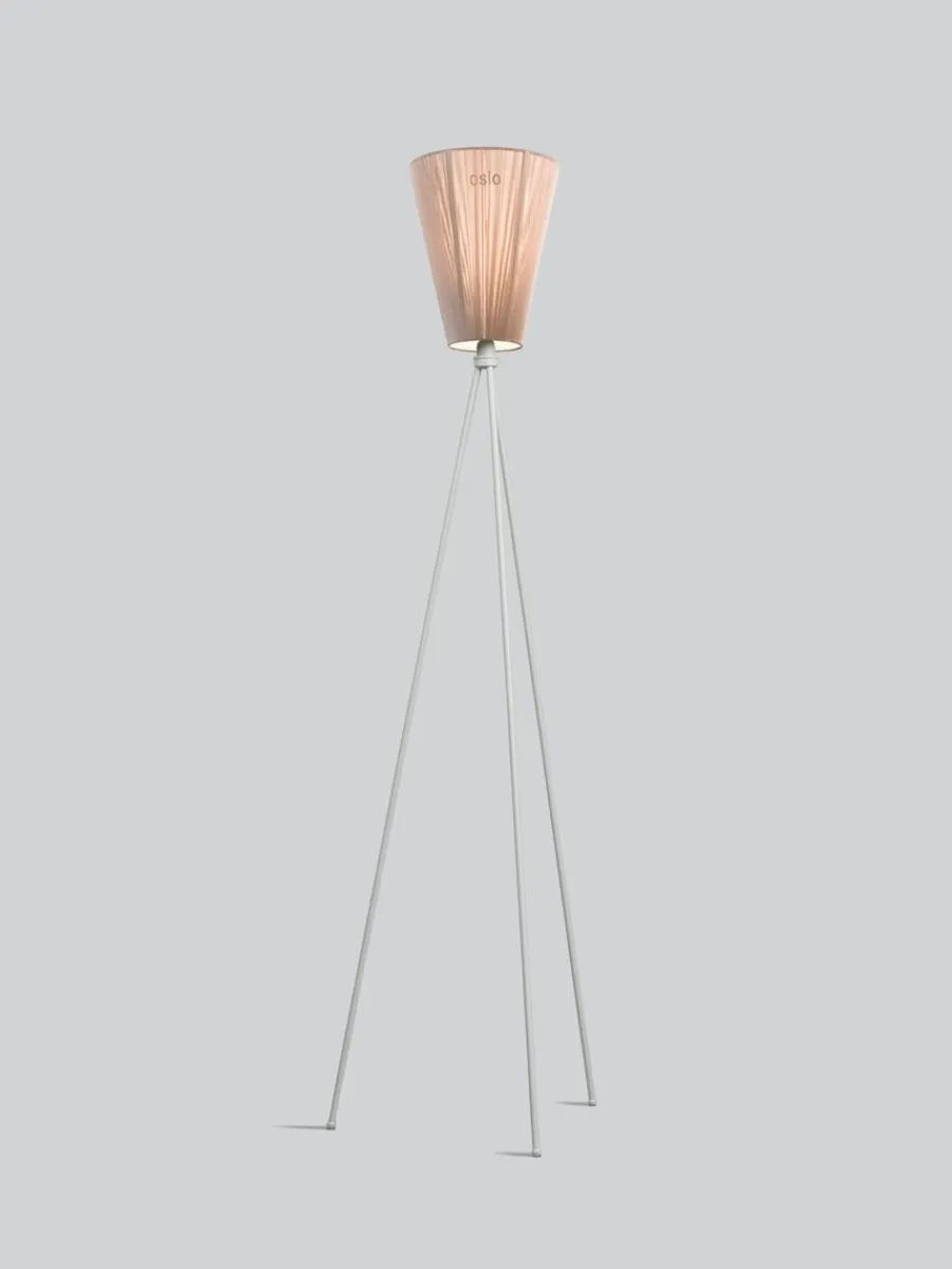 Outlet Northern Oslo Wood gulvlampe lysegrå med skjerm