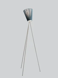 Hot Northern Oslo Wood gulvlampe stål med skjerm