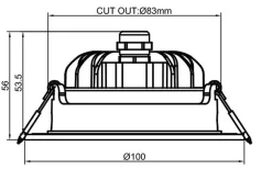 New NorDesign Out tiltbar lavtbyggende downlight utendørs 11W 3000K IP65 RA90 dimbar - Svart