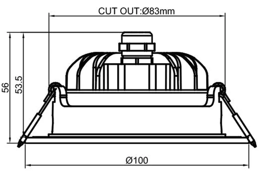 Sale NorDesign Out tiltbar lavtbyggende downlight utendørs 11W 3000K IP65 RA90 dimbar - Hvit