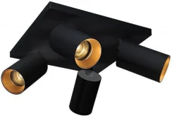 New NorDesign OZ K4 taklampe med 4 spotter - Svart/gull Svart / Gull