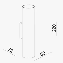 Discount NorDesign OZ K2 vegglampe opp/ned lys - Svart/Gull Svart / Gull