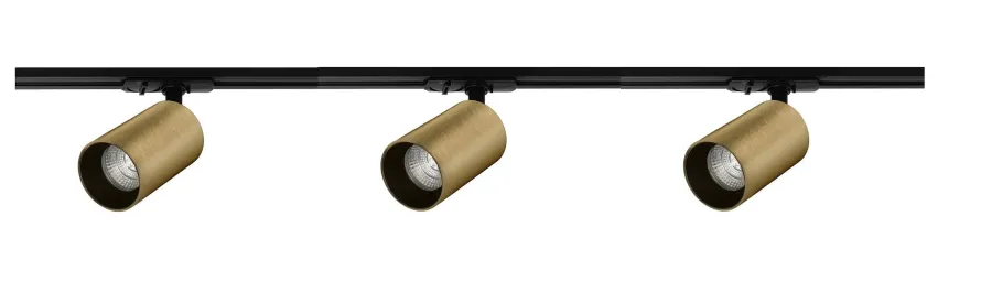 Online NorDesign Oz spotskinne 3 spotter 1 meter - Svart/Messing Svart / Messing