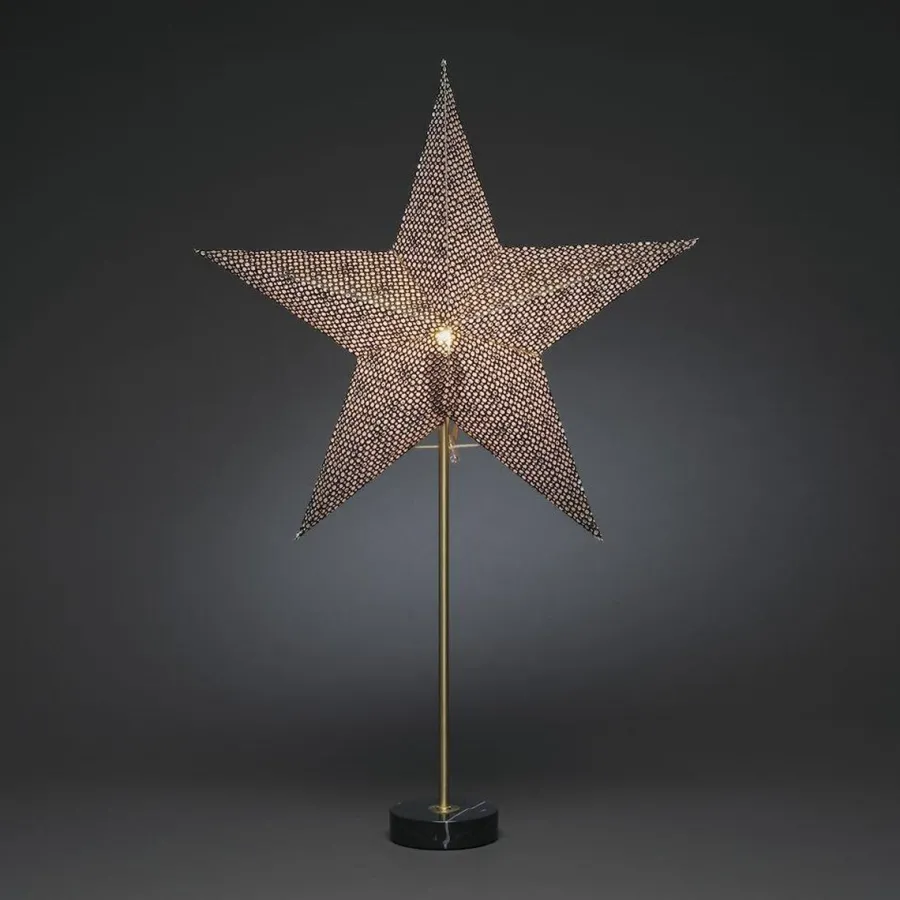 Konstsmide Papirstjerne med marmor Svart
