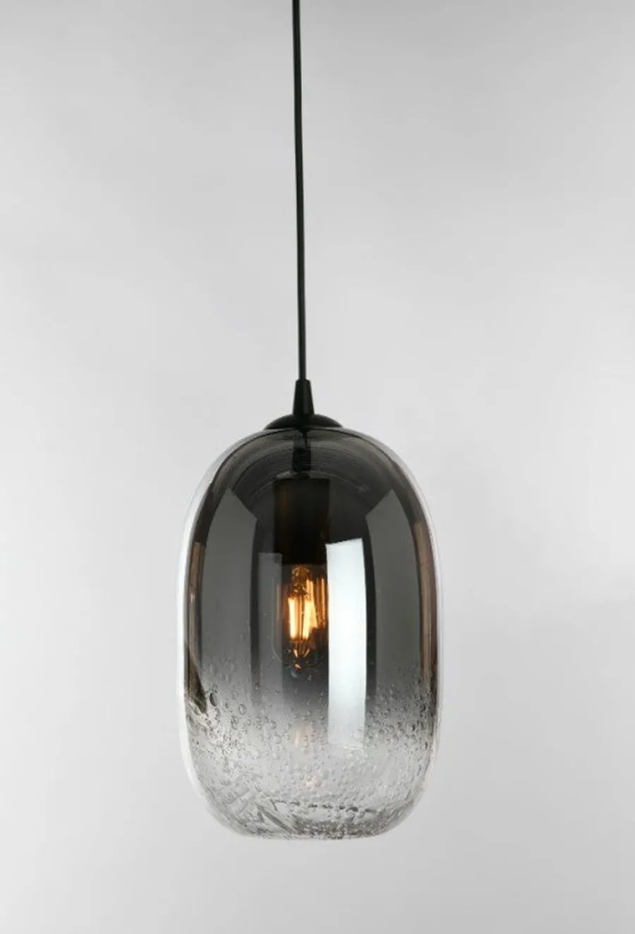 Discount Ms - belysning Paris takpendel 20 cm - Svart/Røykfarget Svart / Røyk