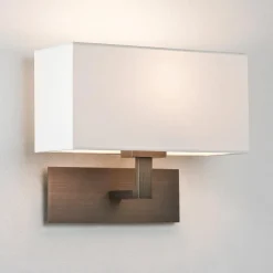 Astro Lighting Park Lane vegglampe med skjerm Bronse / hvit