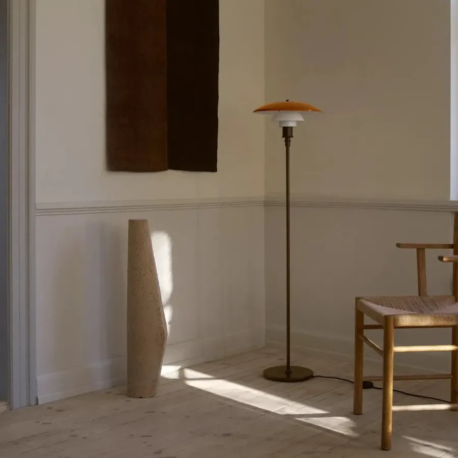 Outlet Louis Poulsen PH 3½-2½ Gulvlampe Centenary Edition Amber / hvit