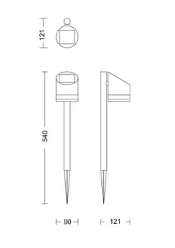 Outlet Philips Fyve hagelys 1,5W 2700 Kelvin IP44 solcelledrevet med dag/natt sensor Svart