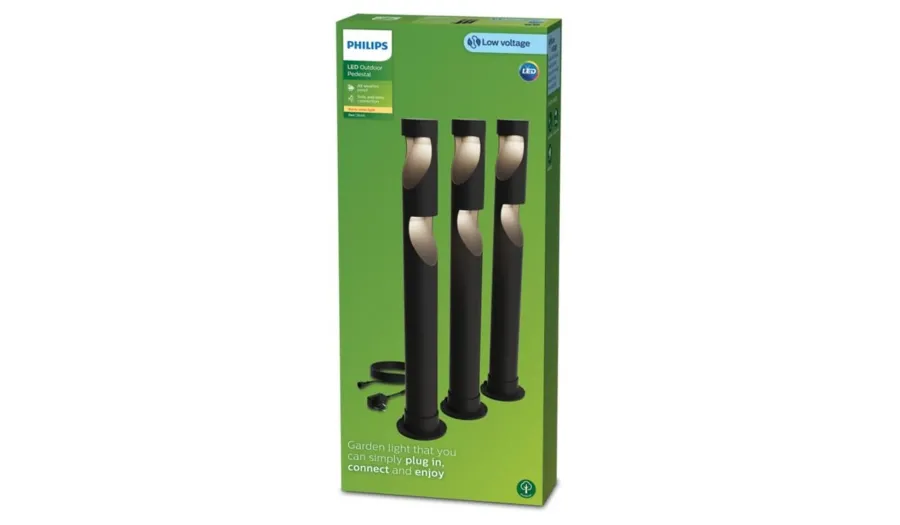 Hot Philips Gardenlink Desi hagelys 2700K 1,5W IP44 3-pakning - 24 Volt Svart