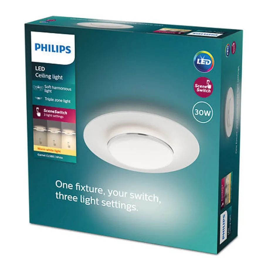 Clearance Philips Garnet CL580 taklampe 40 cm 30W 2700K SceneSwitch