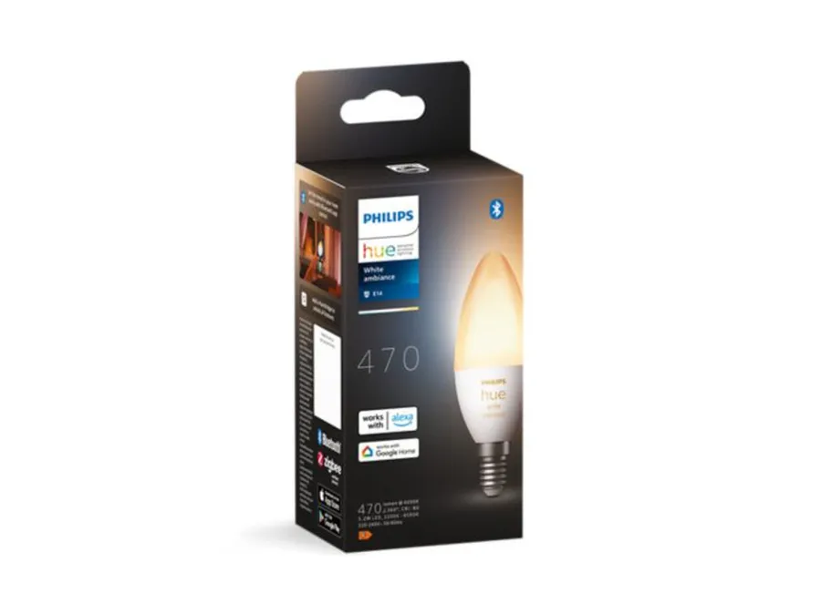 Outlet Philips Hue B39 E14 lyspære 5,2W 2200-6500K White Ambiance