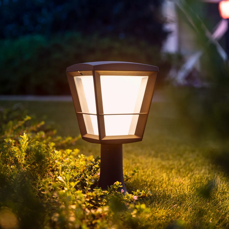 Hot Philips Hue Econic utendørs sokkel white ambiance & color luminairs Svart