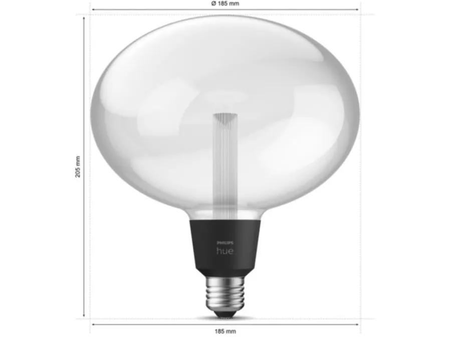 Online Philips Hue E27 Ellipse smart pære 6,5W 2000-6500K RGB 185mm