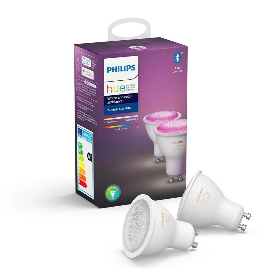 New Philips Hue GU10 2 pakning - White og farget