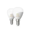 Clearance Philips Hue P45 E14 lyspære 5,1W 2200-6500K White Ambiance - 2 pakning
