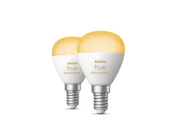 Clearance Philips Hue P45 E14 lyspære 5,1W 2200-6500K White Ambiance - 2 pakning