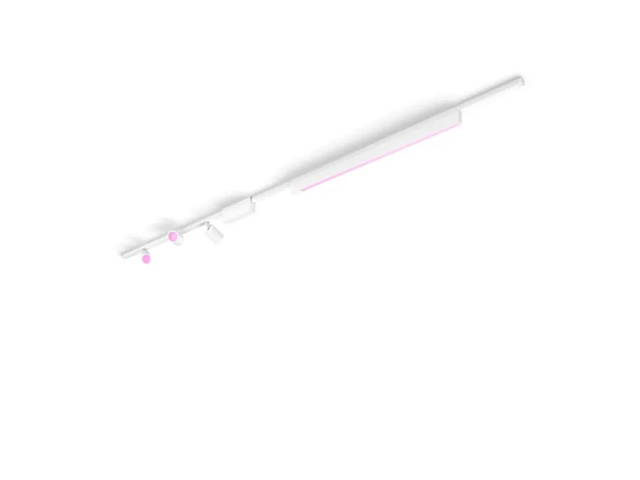 Clearance Philips Hue smart Perifo spotskinne 3 spotter og 1 lyslinje 2,5 meter Hue White Color Ambiance Hvit