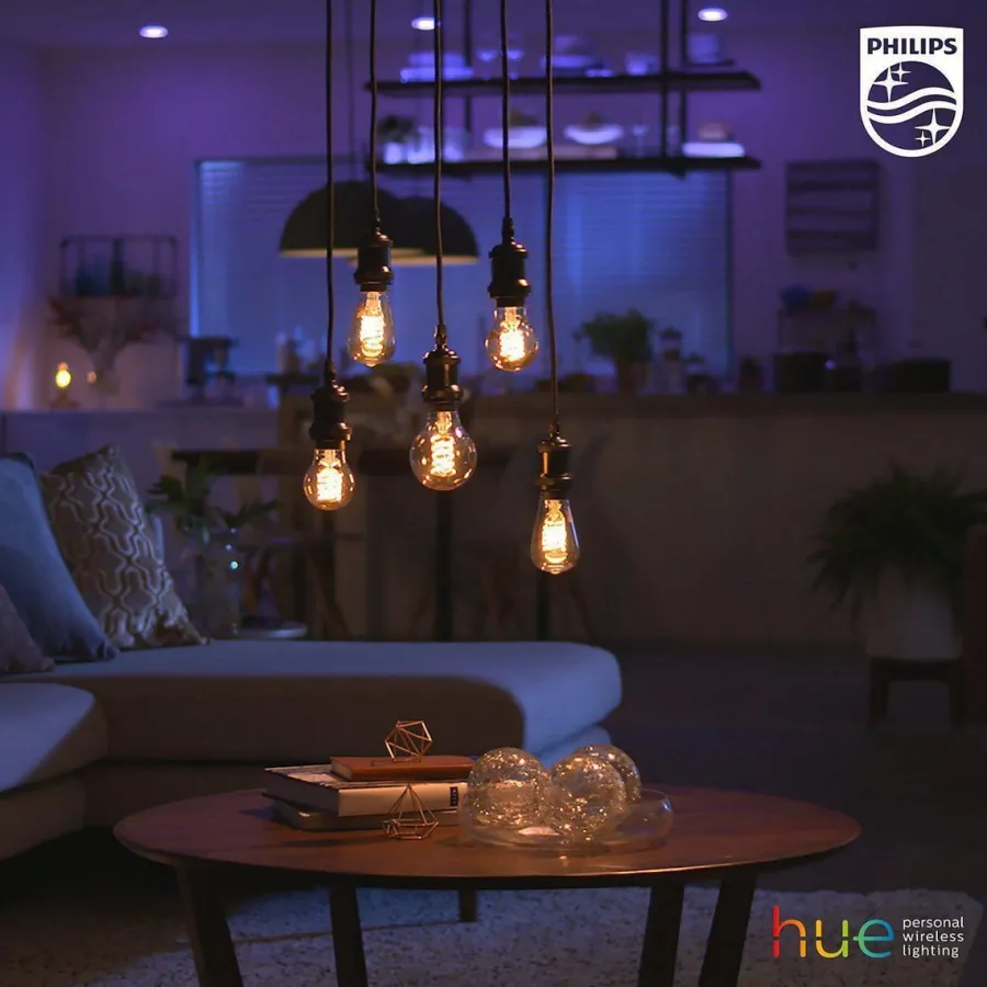 Philips Hue White LED E27 Filament 7,2W, 2100K, dimbar, bluetooth Amber