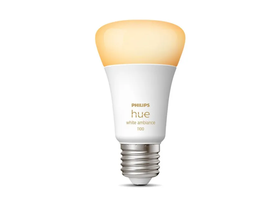 Outlet Philips Hue white LED 8W E27 A60 2200-6500 Kelvin - 60 mm Hvit