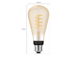 Clearance Philips Hue white LED 7W E27 ST72 2200-4500 Kelvin - 72 mm Hvit