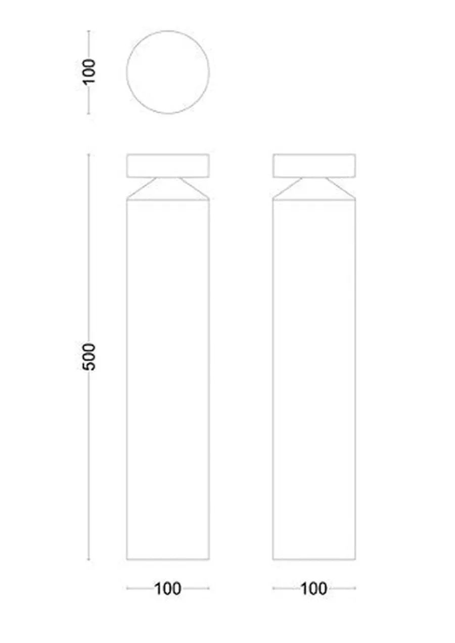 Clearance Philips Laven 6W pullert utendørs IP44 2700 Kelvin - 50 cm Svart
