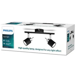 Best Philips Meranti dobbel spot GU10 Svart