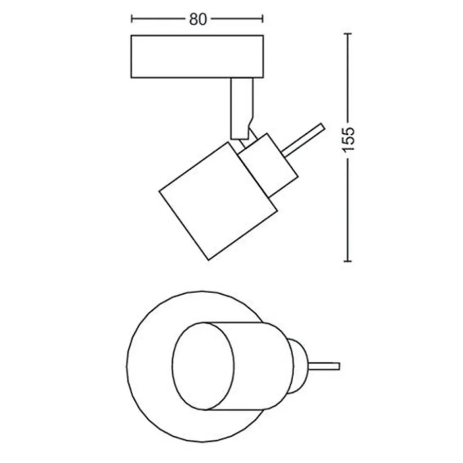 Outlet Philips Meranti single spot GU10 Hvit