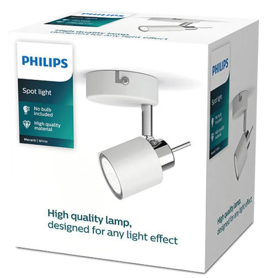 Outlet Philips Meranti single spot GU10 Hvit
