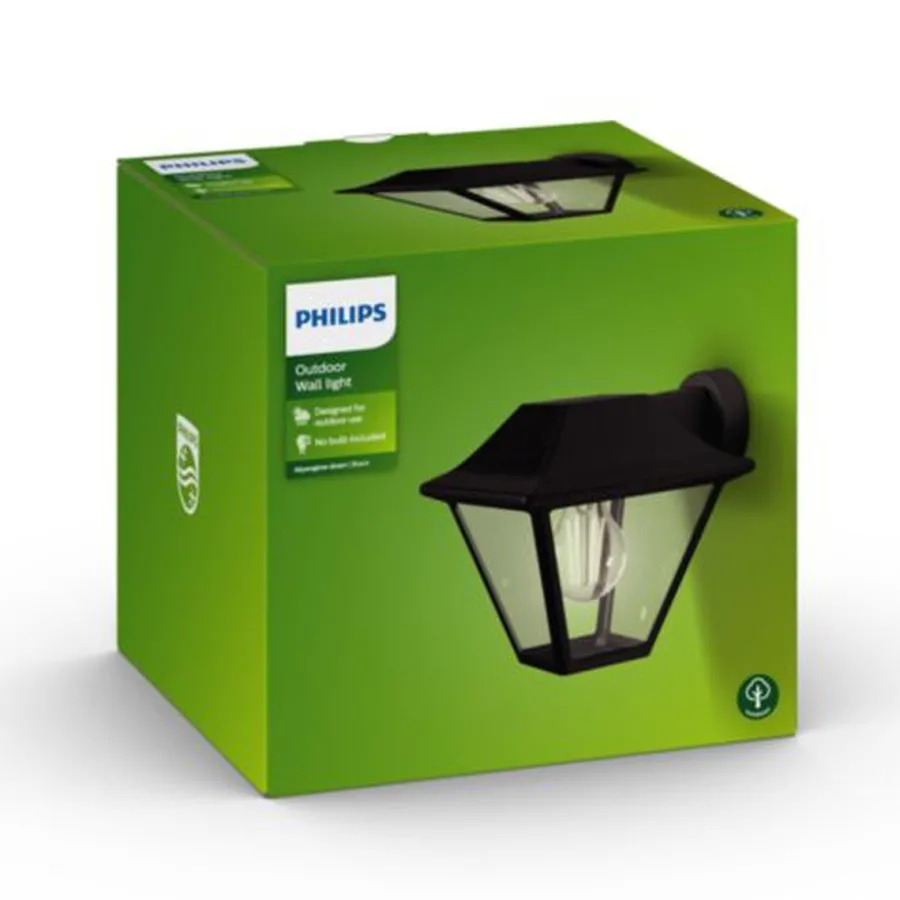 Discount Philips myGarden Alpenglow vegglampe ned utendørs IP44 - Svart