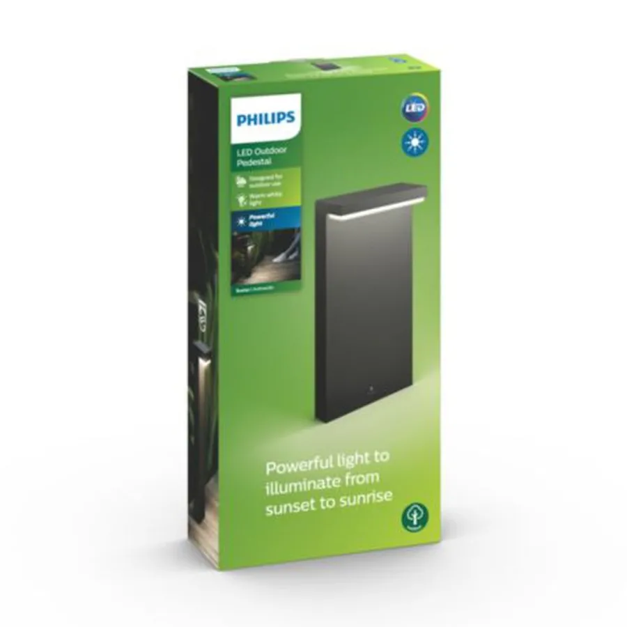 Sale Philips myGarden Bustan pullert 40 cm utendørs IP44 2x4,5W LED - Antrasitt
