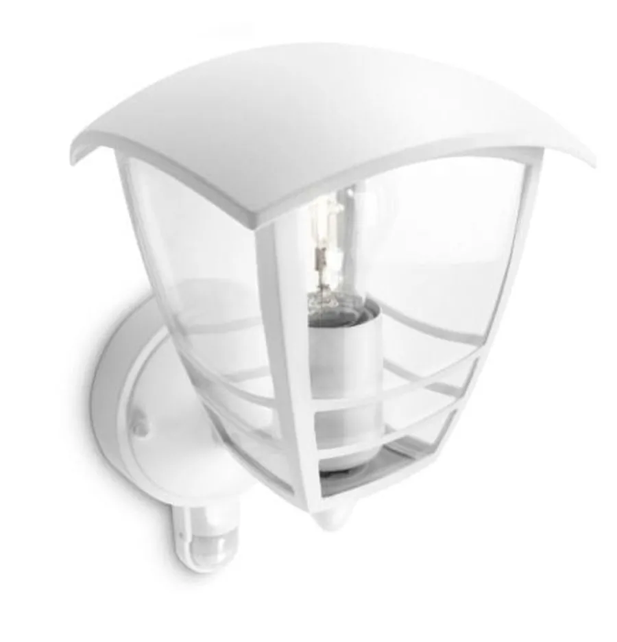 Outlet Philips myGarden Creek vegglampe m/bevegelses sensor opp utendørs IP44 Hvit