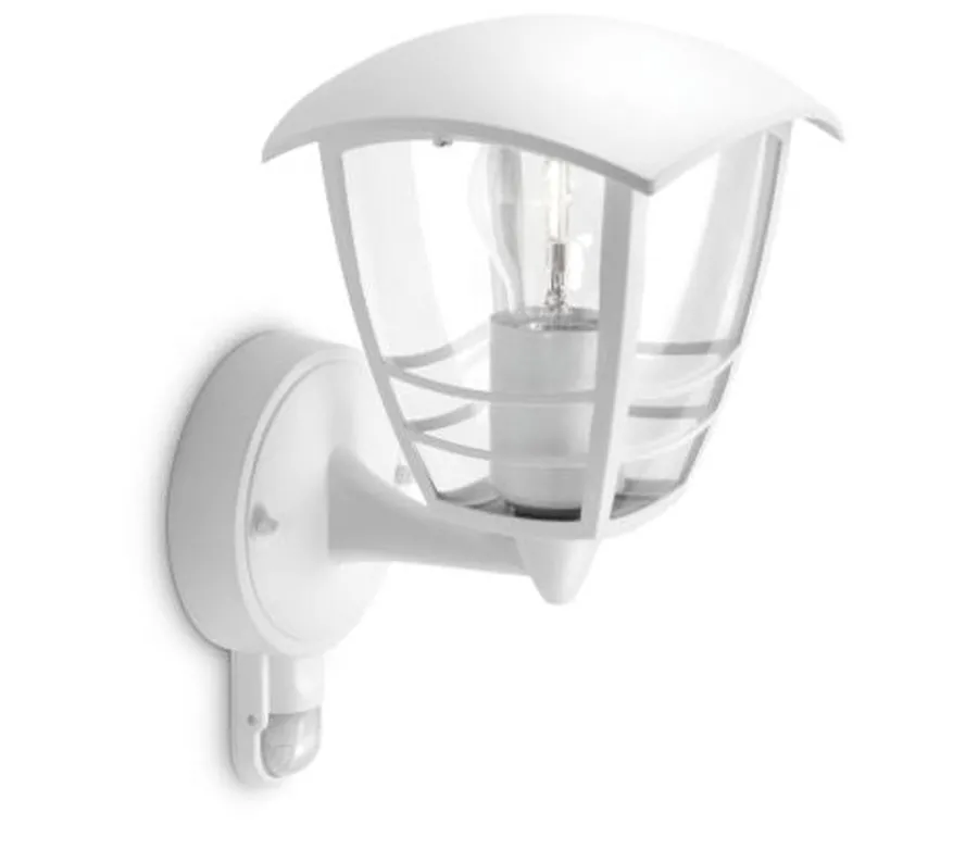 Outlet Philips myGarden Creek vegglampe m/bevegelses sensor opp utendørs IP44 Hvit