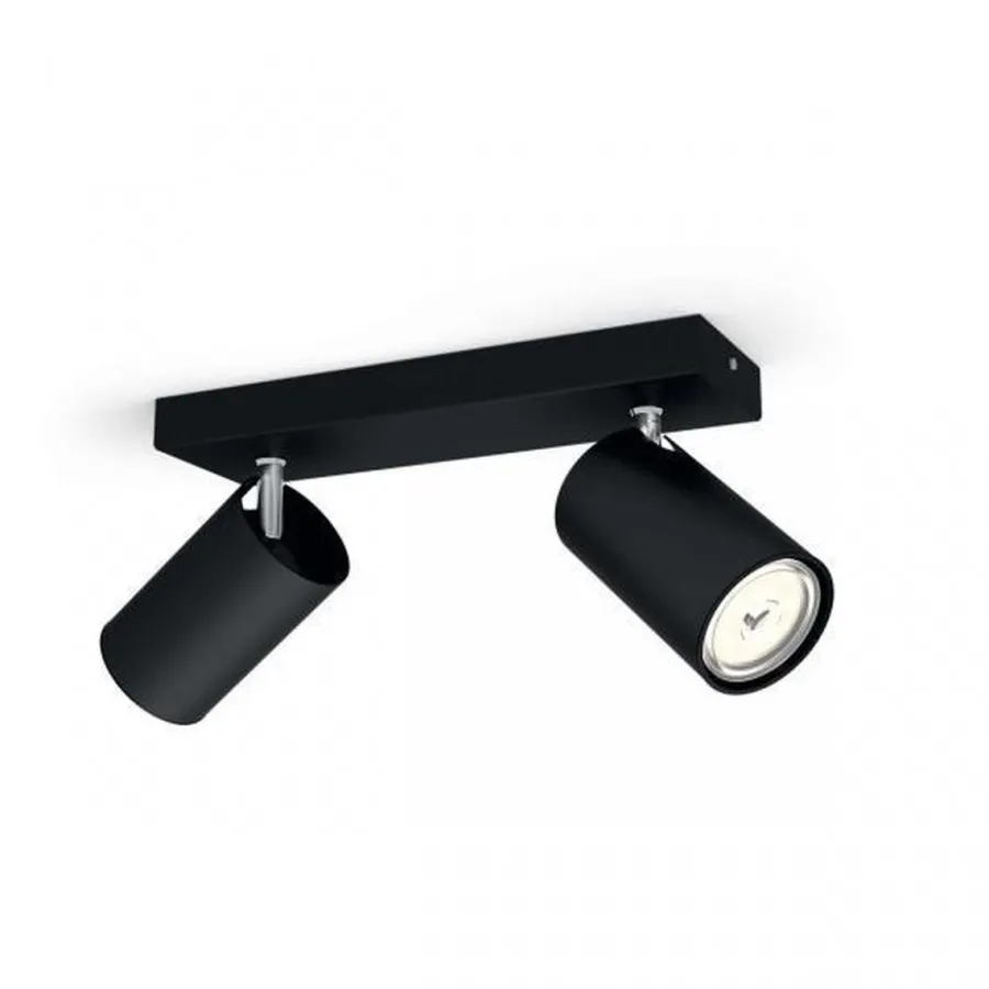 Sale Philips myLiving Kosipo dobbel takspot, matt Svart