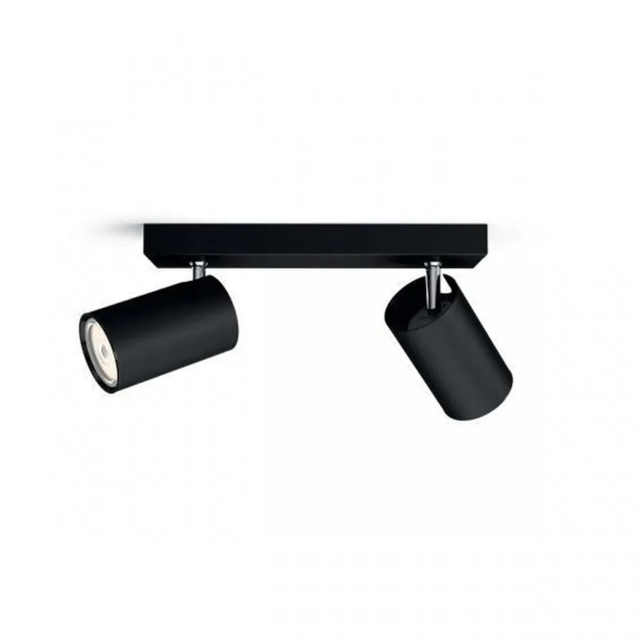 Sale Philips myLiving Kosipo dobbel takspot, matt Svart