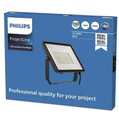 Outlet Philips ProjectLine lyskaster utendørs 100W 4000K IP65 - Svart