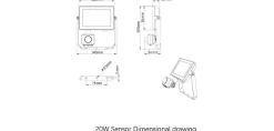 New Philips ProjectLine lyskaster utendørs 20W 4000K IP65 m/bevegelsessensor - Svart