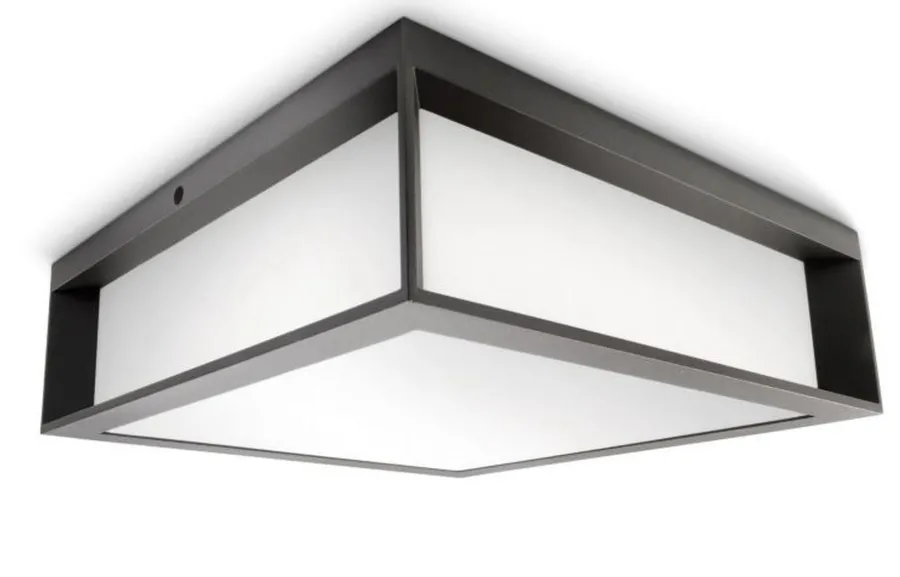 Discount Philips Skies vegg/taklampe utendørs IP44 E27 Antrasitt