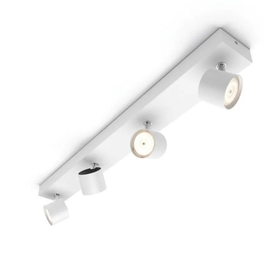 New Philips Star Warmglow 4 LED-spot dimbar - Hvit