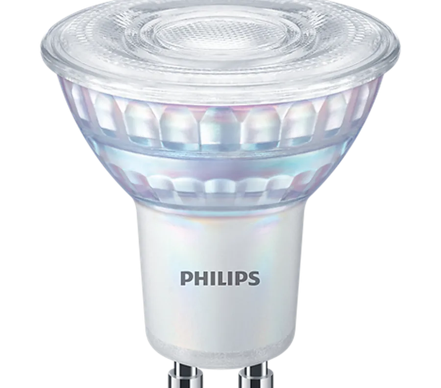 Discount Philips 6,2W (80W), warmglow dimbar GU10 LED RA90 Klar