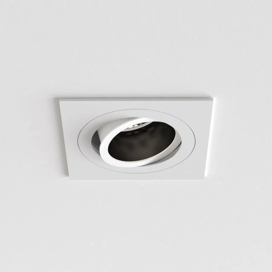 Outlet Astro Lighting Pinhole Slimline Square justerbar spot GU10 - Hvit