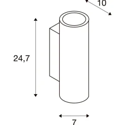 New Slv Plastra vegglampe opp/ned lys GU10 Hvit