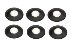 Plejd smart lavtbyggende spot / downlight 2200-4000K IP44 8W RA90 - 6 pakning