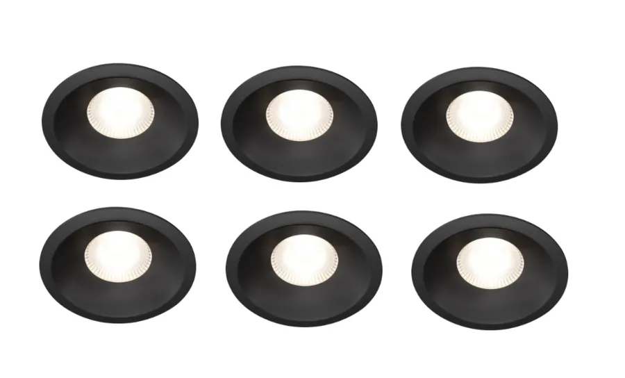 Plejd smart lavtbyggende spot / downlight 2200-4000K IP44 8W RA90 - 6 pakning