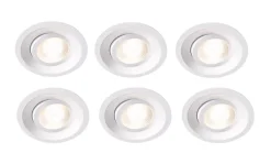 Discount Plejd smart tilt lavtbyggende spot / downlight 2200-4000K IP44 8W RA90 - 6 pakning