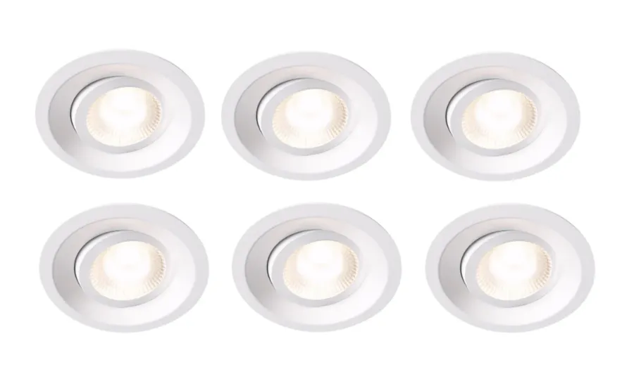 Discount Plejd smart tilt lavtbyggende spot / downlight 2200-4000K IP44 8W RA90 - 6 pakning